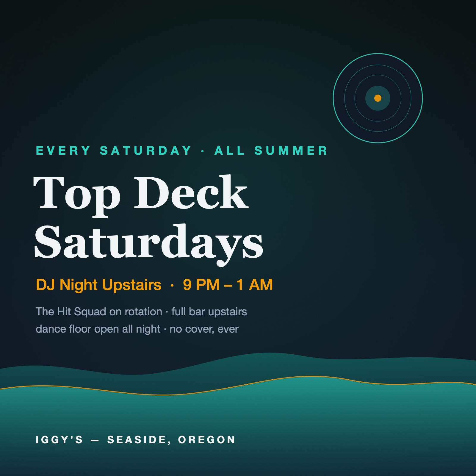 Top Deck Saturdays — DJ Night Upstairs